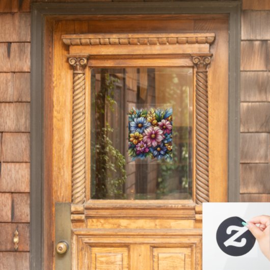 Kleurrijke Bloemen Venster Cling Raamsticker (Huis Deur)