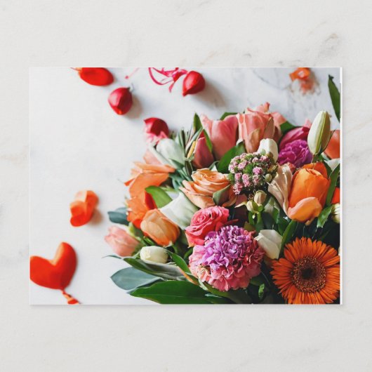 "Kleurrijke Bloemen Verjaardagsuitnodiging Briefka Uitnodiging Briefkaart (Achterkant)