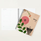 Kleurrijke  Bloemen Vintage Collage Maandelijks Planner (Display)