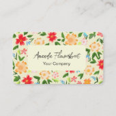 Kleurrijke bloemen Visitekaartje (Voorkant)