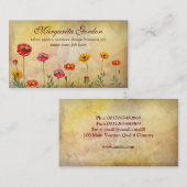  kleurrijke bloemen visitekaartjes (Voorkant / Achterkant)