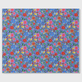 Kleurrijke bloemen voor elk seizoen cadeaupapier (Vlak)