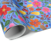 Kleurrijke bloemen voor elk seizoen cadeaupapier (Rol Hoek)