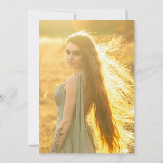 Kleurrijke Bloemen Vrijgezellenfeest Fotouitnodigi Kaart (Achterkant)