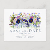 Kleurrijke Bloemen Waterverf Bruiloft Save the Dat Uitnodiging Briefkaart (Voorkant)