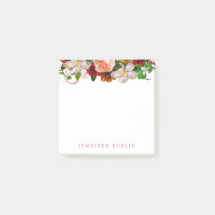 Kleurrijke Bloemen Waterverf Rozen Elegant Post-it® Notes