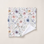 Kleurrijke Bloemen Waterverf Styl Botanica Handdoe Bad Handdoek (Wasdoekje)