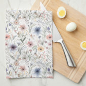Kleurrijke Bloemen Waterverf Styl Botanica Handdoe Theedoek (Quarter Fold)