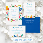 Kleurrijke Bloemen Waterverf Wildflower Wedding Uitnodigingen Wikkel