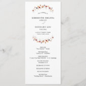 Kleurrijke Bloemen Wedding Flat Programma Programmakaart (Voorkant)