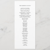 Kleurrijke Bloemen Wedding Flat Programma Programmakaart (Achterkant)