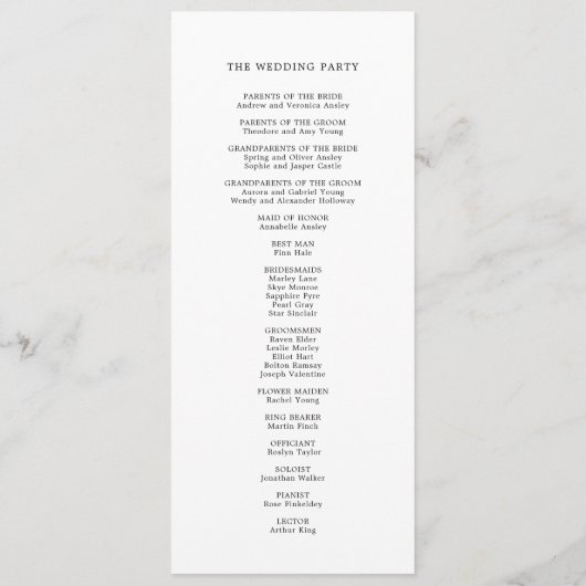 Kleurrijke Bloemen Wedding Flat Programma Programmakaart (Achterkant)