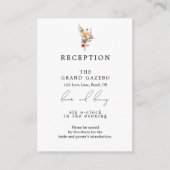 Kleurrijke Bloemen Wedding Receptie Enclosure Kaar Informatiekaartje (Voorkant)