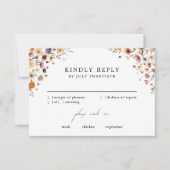 Kleurrijke Bloemen Wedding RSVP Response Kaart (Voorkant)
