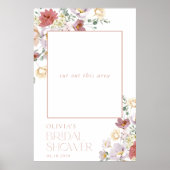 Kleurrijke Bloemen, Wilde Bloemen, Boho, Bruidsfee Poster (Voorkant)