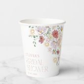 Kleurrijke Bloemen, Wilde Bloemen, Boho, Bruidsuit Papieren Bekers (Achterkant)