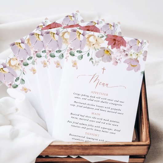 Kleurrijke Bloemen, Wilde Bloemen, Boho, Doop Menu