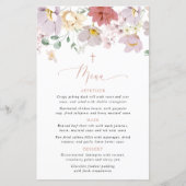 Kleurrijke Bloemen, Wilde Bloemen, Boho, Doop Menu (Voorkant)