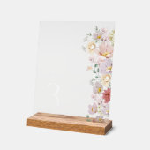 Kleurrijke bloemen, wilde bloemen, Boho, tafelnumm Acryl Bord (Hoek)