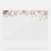 Kleurrijke bloemen, wilde bloemen, bruiloft tijdli acryl bord (Voorkant)