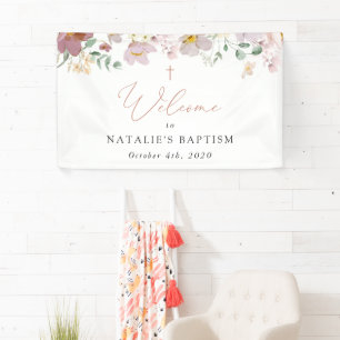 Kleurrijke Bloemen, Wilde Bloemen, Doop Welkom Spandoek