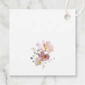 Kleurrijke bloemen, wilde bloemen, eerste verjaard bedankjes labels (Achterkant)