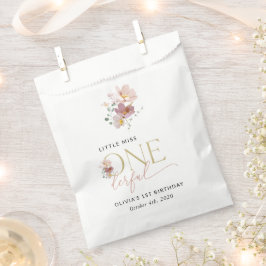 Kleurrijke bloemen, wilde bloemen, eerste verjaard bedankzakje