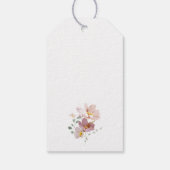 Kleurrijke bloemen, wilde bloemen, eerste verjaard cadeaulabel (Achterkant)