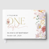 Kleurrijke bloemen, wilde bloemen, eerste verjaard gastenboek (Voorkant)