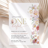 Kleurrijke bloemen, wilde bloemen, eerste verjaard kaart