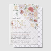 Kleurrijke bloemen, wilde bloemen, eerste verjaard vellum uitnodigingen (Offset (Uitnodiging))