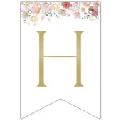 Kleurrijke bloemen, wilde bloemen, eerste verjaard vlaggetjes (Tweede vlag)