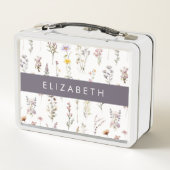 Kleurrijke bloemen, wilde bloemen, groen, Jouw naa (Achterkant)