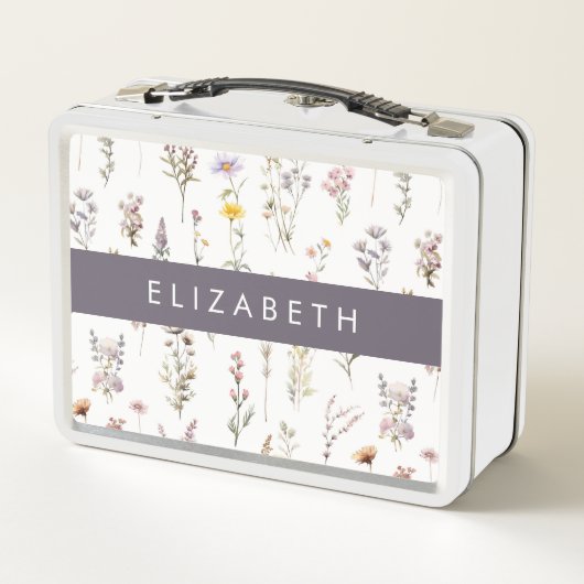 Kleurrijke bloemen, wilde bloemen, groen, Jouw naa (Achterkant)