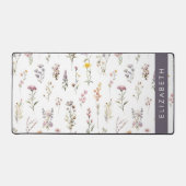 Kleurrijke bloemen, wilde bloemen, groen, Jouw naa Bureaumat (Voorkant)