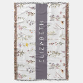 Kleurrijke bloemen, wilde bloemen, groen, Jouw naa Deken (Voorkant Verticaal)