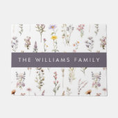 Kleurrijke bloemen, wilde bloemen, groen, Jouw naa Deurmat (Voorkant)