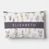 Kleurrijke bloemen, wilde bloemen, groen, Jouw naa Etui (Achterkant)