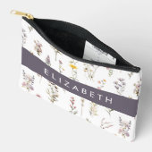 Kleurrijke bloemen, wilde bloemen, groen, Jouw naa Etui (Open)