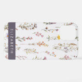 Kleurrijke bloemen, wilde bloemen, groen, Jouw naa iPhone Hoesje (Achterkant horizontaal)