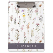 Kleurrijke bloemen, wilde bloemen, groen, Jouw naa Klembord (Voorkant)