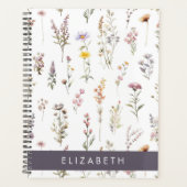 Kleurrijke bloemen, wilde bloemen, groen, Jouw naa Planner (Voorkant)