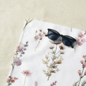 Kleurrijke bloemen, wilde bloemen, groen, Jouw naa Strandlaken (In situ)