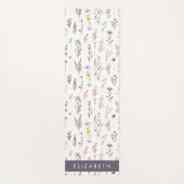 Kleurrijke bloemen, wilde bloemen, groen, Jouw naa Yogamat (Voorkant)