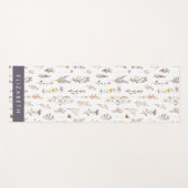 Kleurrijke bloemen, wilde bloemen, groen, Jouw naa Yogamat (Voorkant (horizontaal))