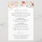 Kleurrijke bloemen, wilde bloemen, huwelijksprogra (Achterkant)