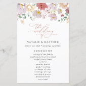 Kleurrijke bloemen, wilde bloemen, huwelijksprogra (Voorkant)