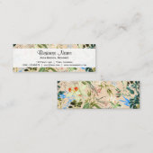 Kleurrijke bloemen, wilde bloemen, orchidee, bloem mini visitekaartje (Voorkant / Achterkant)