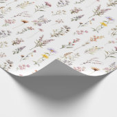 Kleurrijke bloemen, wilde bloemen, tuin bloemen cadeaupapier (Hoek)