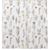 Kleurrijke bloemen, wilde bloemen, tuin bloemen douchegordijn (Voorkant)